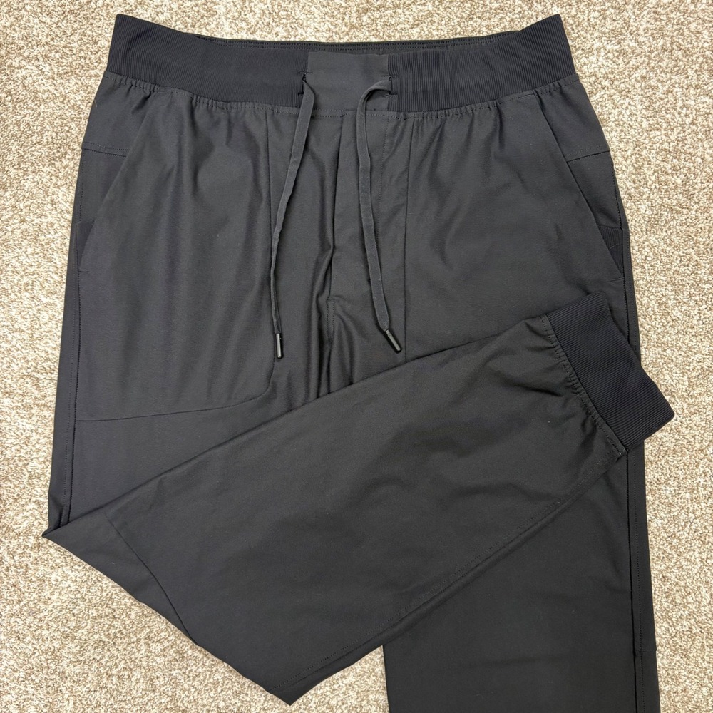 Lululemon ABC Jogger Pants Mens Large Black Stretch Athletic Training Warpstreme
